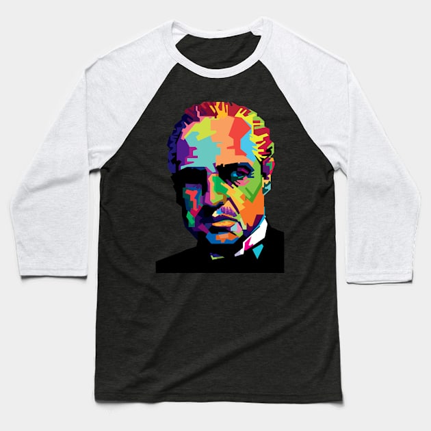 Marlon Brando Baseball T-Shirt by Mulyadi Walet